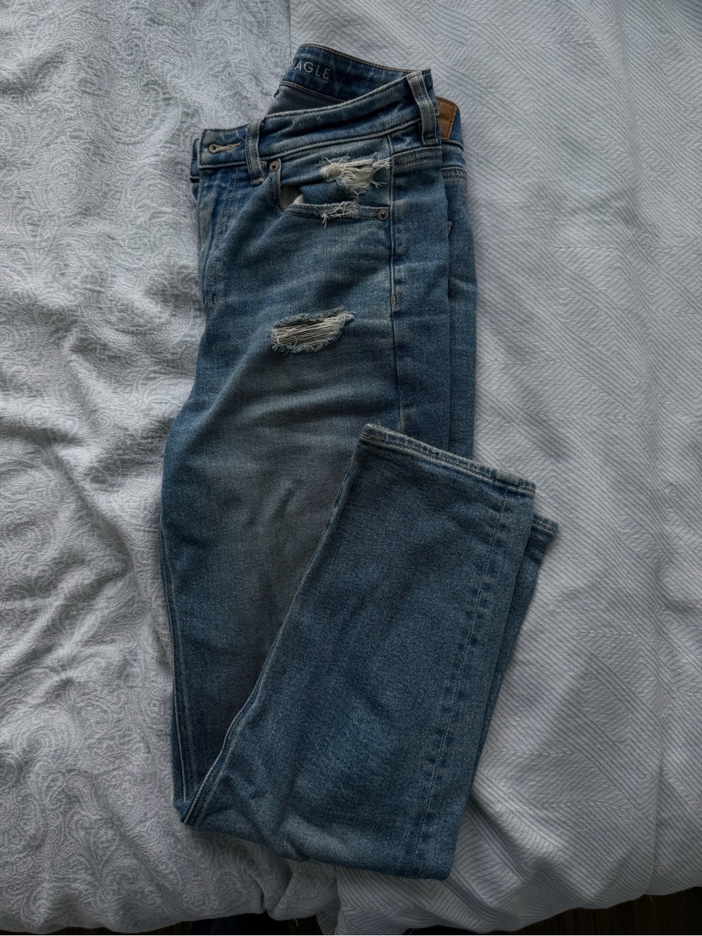 American Eagle Outfitters Blue Mom Straight Jeans